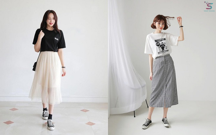 7 Cách phối chân váy dài cho bạn nữ đẹp nhất
