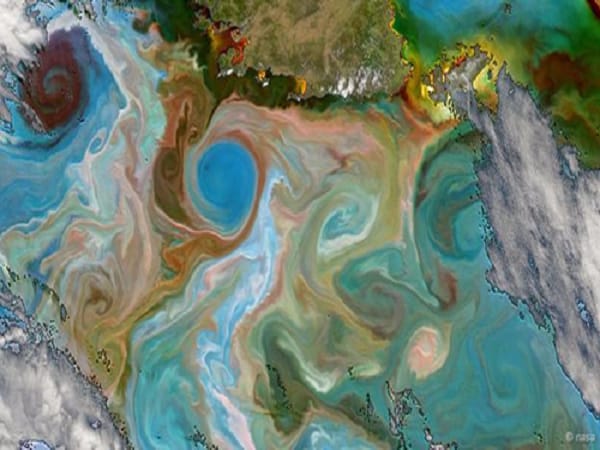 Sử dụng hình ảnh vệ tinh để thấy được sự đổi màu của nước